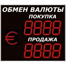 Уличное табло обмена валют Р-8х2хП-350