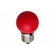 Лампа шар светодиодная e27 3 LED 45мм - красная для белт-лайт