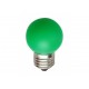 Лампа шар светодиодная e27 3 LED 45мм - зеленый для белт-лайт
