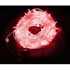 Клип-лайт светодиодный LED-LP-100M-12V-R красный, 100 метров, без трансформатора, прозрачный провод.