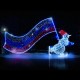 Светодиодная конструкция большая "Снеговик на коньках" LED-303